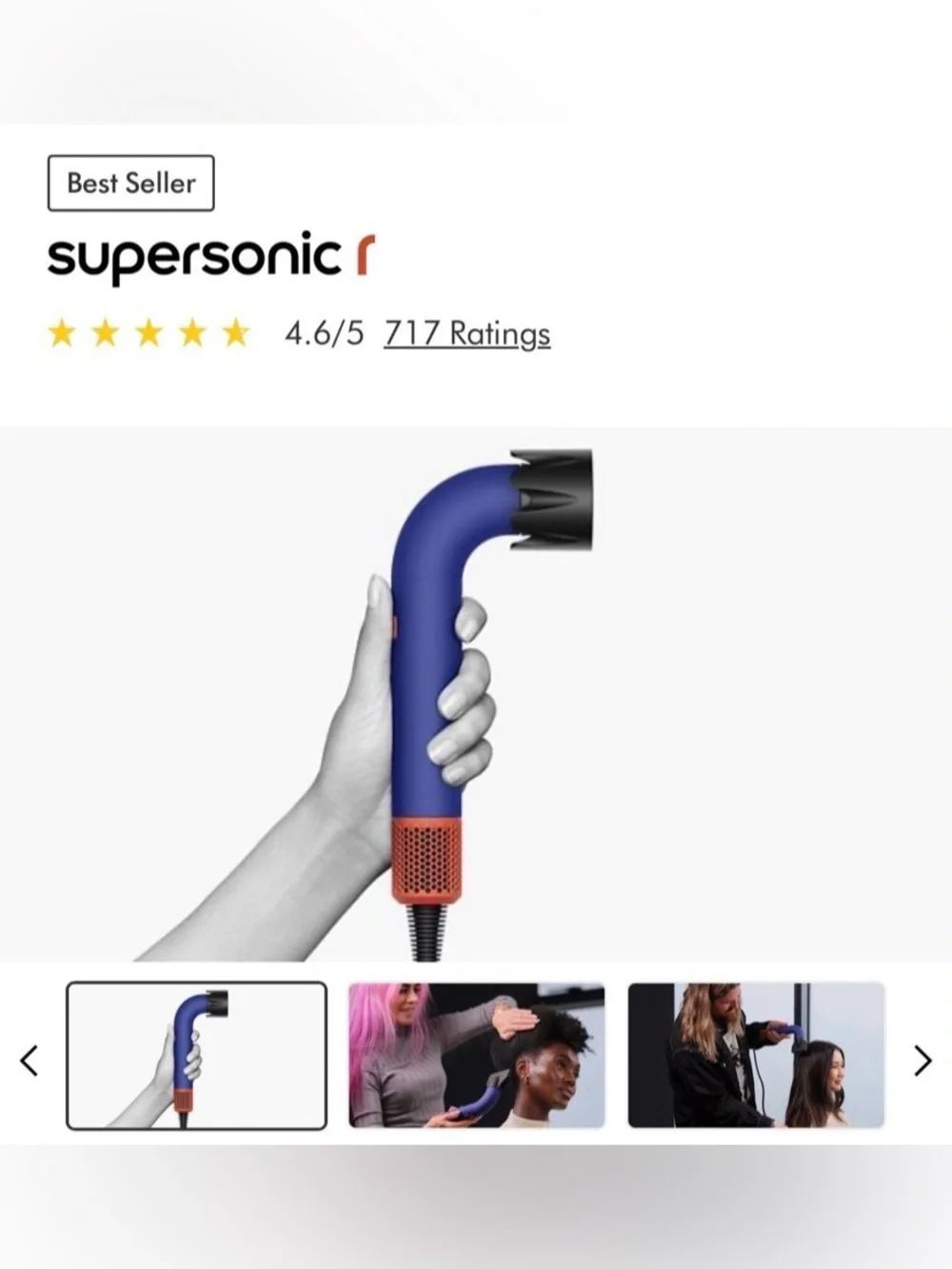 Dyson Supersonic R Handheld Hair Dryer — Blue and Orange BRAND NEW IN BOX